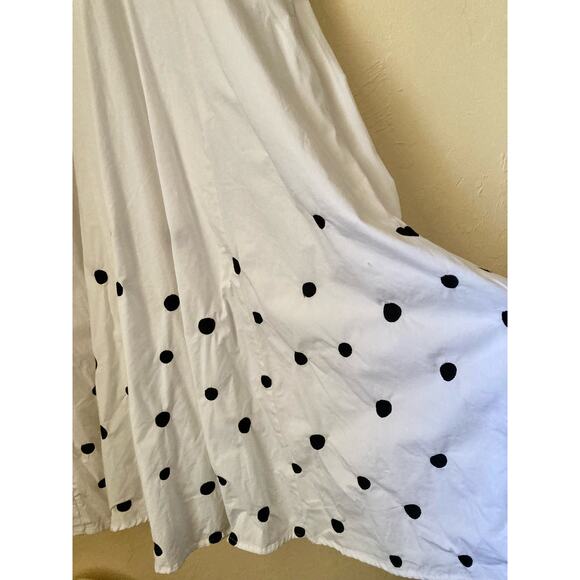 eShakti Women's Poplin Dress Size M (10) Black White Polka Dot - Picture 6 of 9